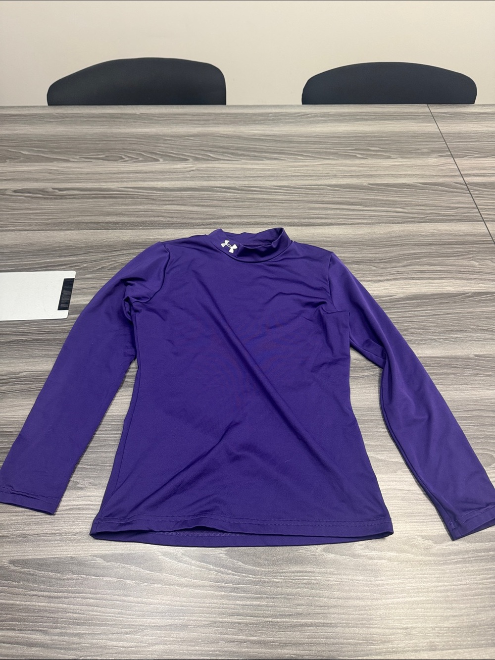 Under Armour Purple Long Sleeve Mock Neck Performance Top